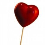 Bijsteker Hart metallic