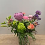 Valentijnsboeket roze liefde incl. vaas