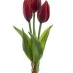 Zijde tulp Real Touch Holland Sally 3st. rood 25cm