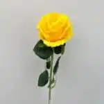 Zijde roos geel 70cm